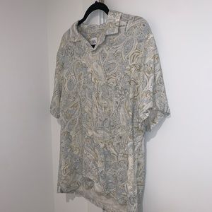 Floral Short-Sleeve Button-Down - Zara Men’s Large